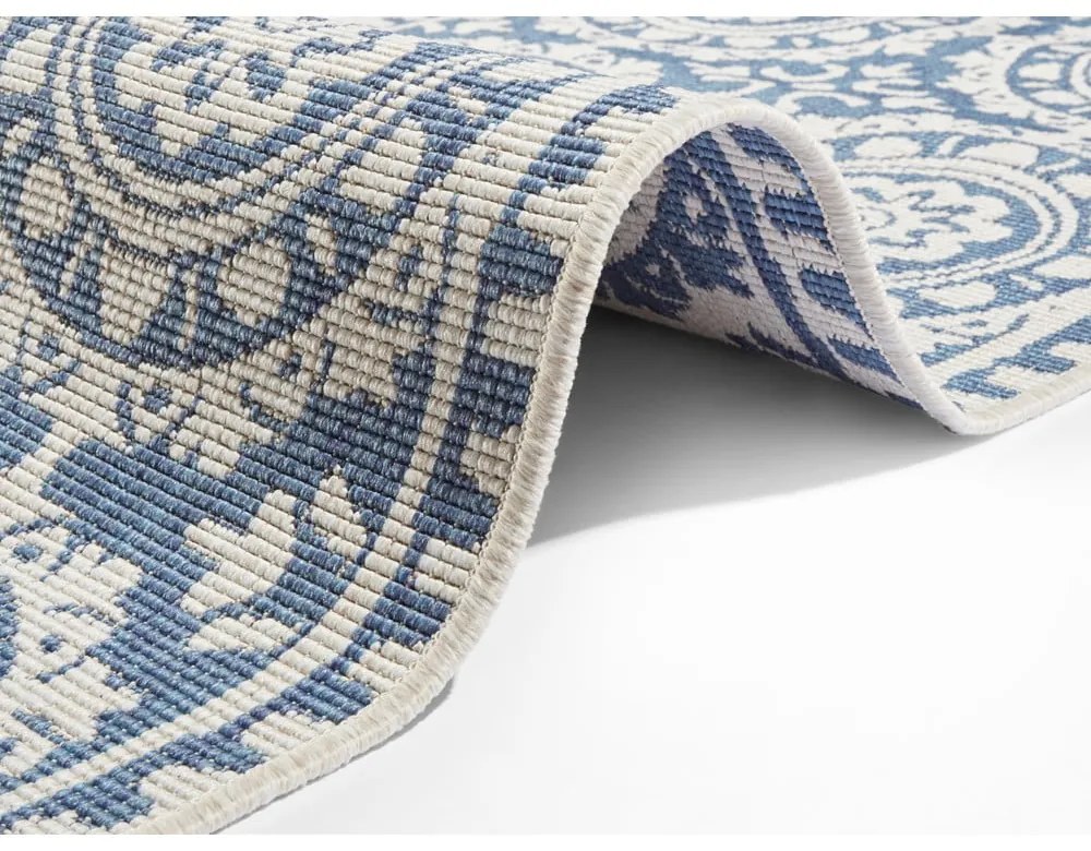 Tappeto da esterno blu e crema , 80 x 250 cm Jardin - NORTHRUGS