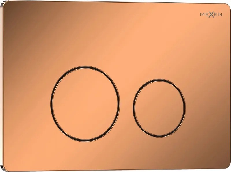 Mexen Tex 06 pulsante di scarico acciaio inossidabile, oro rosa lucido - 6106-09