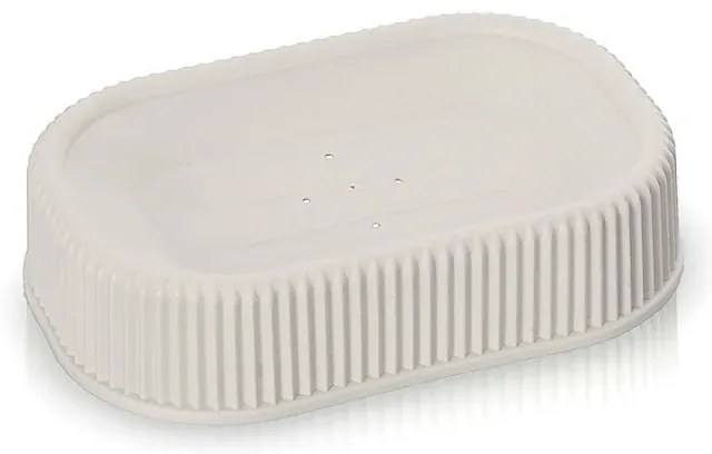 Porta sapone da appoggio beige in plastica Ring