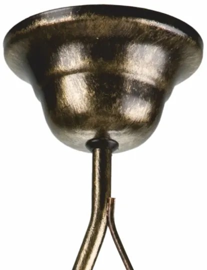 Lampadario a sospensione con supporto rigido RETRO 1xE27/60W/230V patina nera