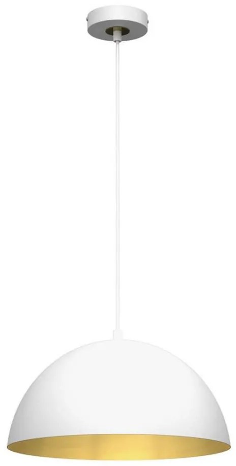 Lampadario su corda BETA 1xE27/60W/230V d. 35 cm bianco