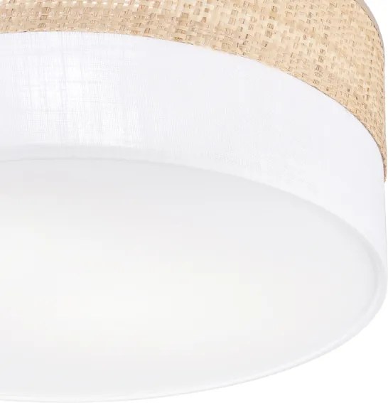 Plafoniera SIRJA DOUBLE BOHO 2xE14/15W/230V Ø 35 cm beige/bianco