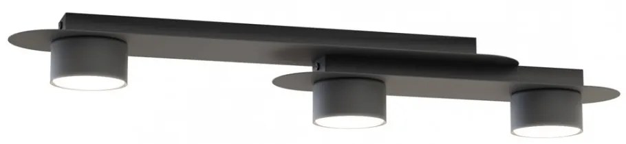 Lampada da soffitto in acciaio STILO 3 nera da interno 3xGX53 Colore del corpo Nero