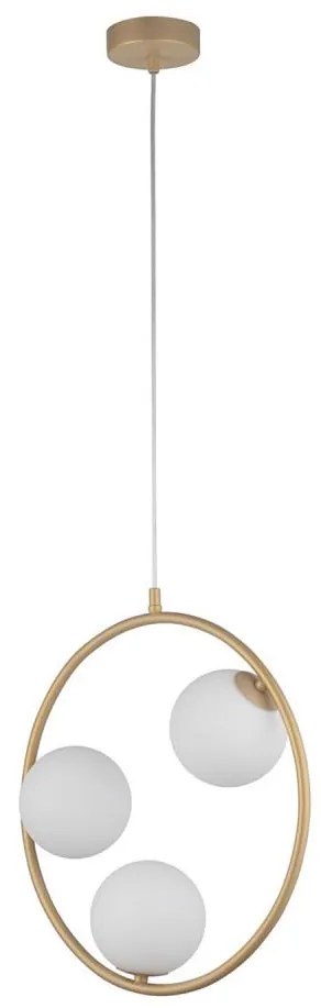 Lampadario a sospensione con filo AQUA 3xG9/12W/230V oro