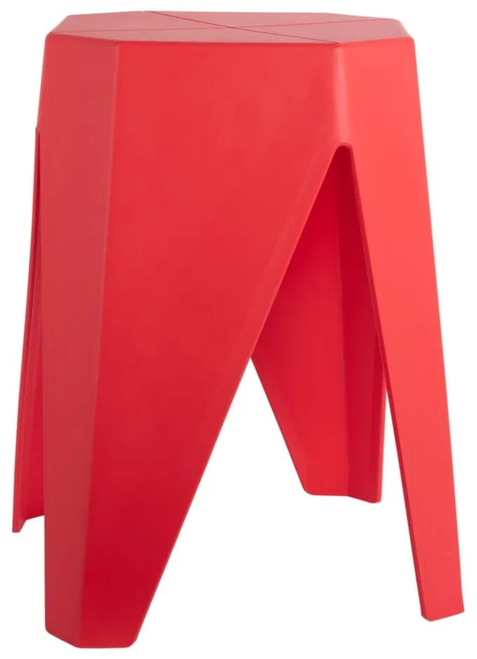 Sgabello rosso in plastica Cherish – Leitmotiv