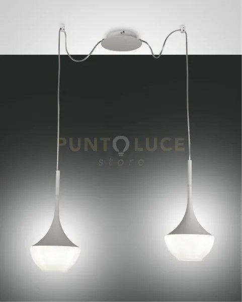 Apollo sospensione bianca 2 luce 3623-42-102