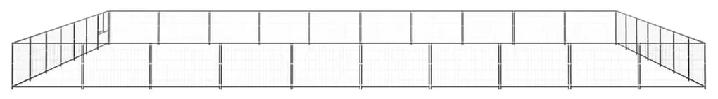 Gabbia per cani nera 70 m² in acciaio