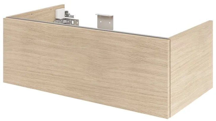 Mobile da bagno sospeso sotto lavabo L 90 x H 32 x P 48 cm rovere lucido, SENSEA Neo