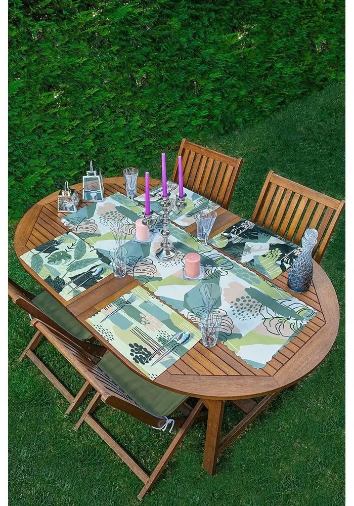 Set di 4 tovagliette e runner in tessuto - Minimalist Home World