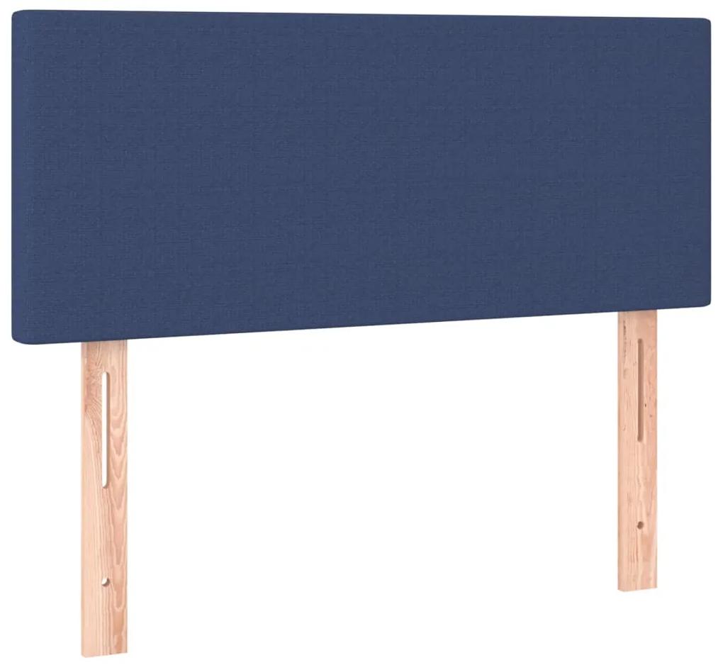 Giroletto a Molle con Materasso Blu 90x190 cm in Tessuto