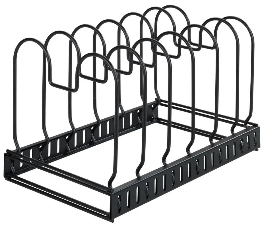 WENKO 53149100 - Porta coperchi e padelle 18x18 cm nero