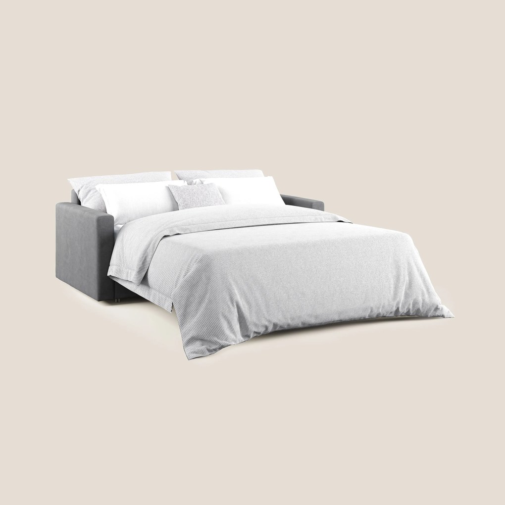 Chris Divano letto in microfibra smacchiabile T11 grigio