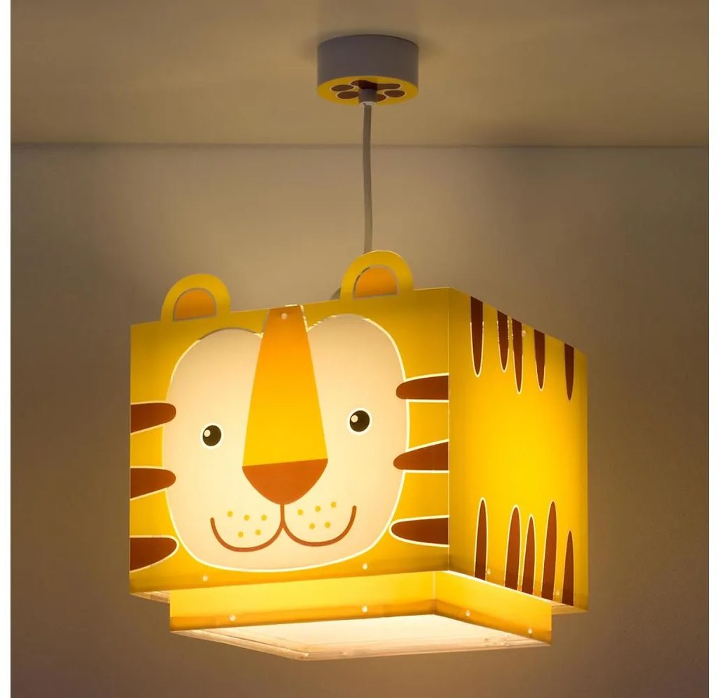 Dalber 64562 - Lampadario per bambini LITTLE TIGER 1xE27/60W/230V