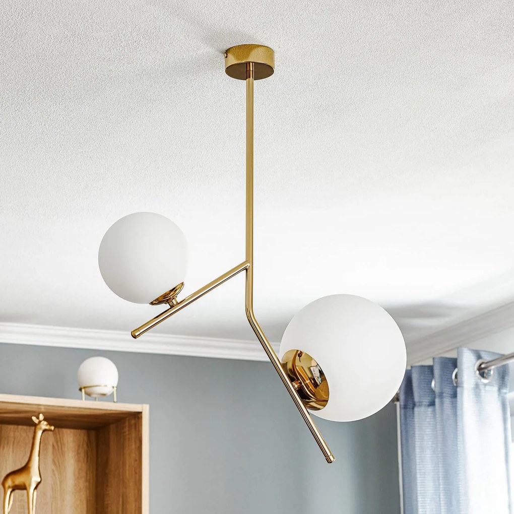 ALDEX Lampada a sospensione Dione, 2 luci, oro