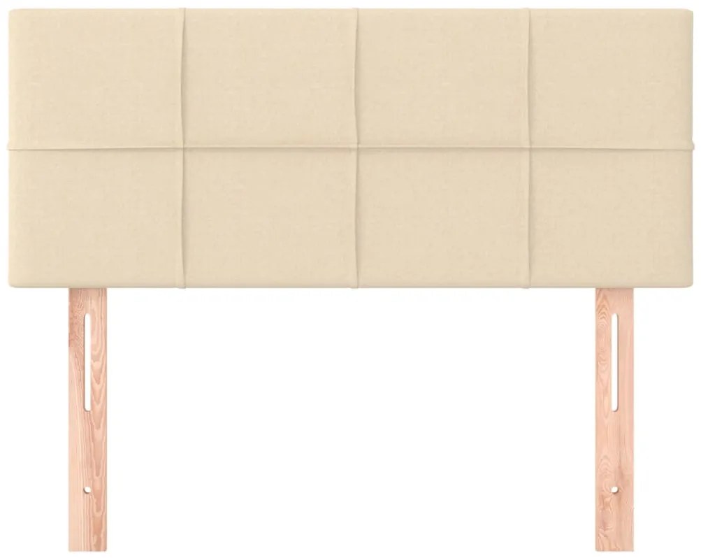 Testiera crema 80x5x78/88 cm in tessuto