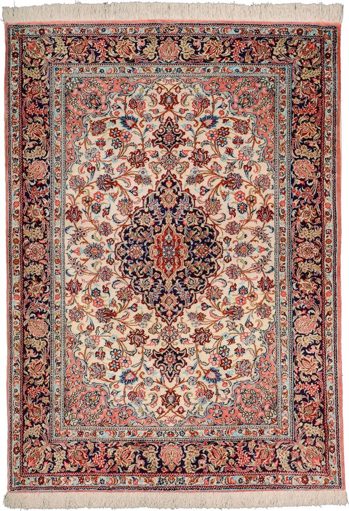 Ghom Tappeto persiano 100x150 Beige (Iran) Annodato A Mano