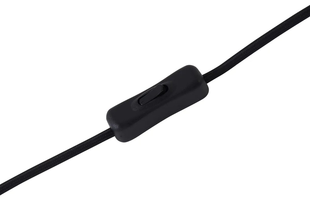 Lampada da Tavolo Retrò Nera con Vetro Bronzo - Bizle