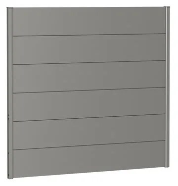 Frangivista in acciaio BIOHORT grigio quarzo metallizzato L 145 x H 137 cm, spessore 44 mm