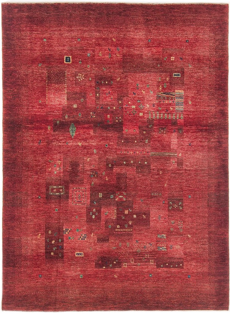 Loribaft Tappeto persiano 200 x 150 Rosso (Iran) Annodato A Mano