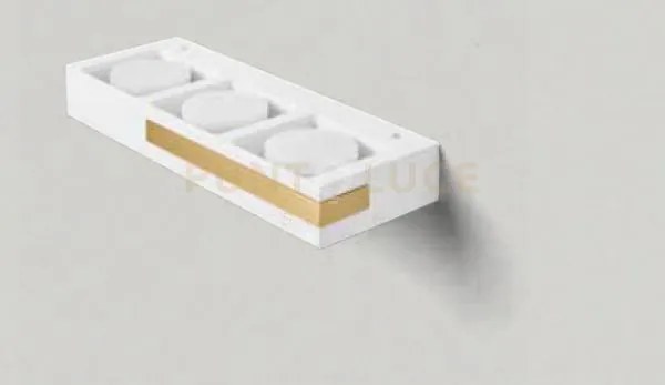 Velia applique a parete 3 luci attacco gx53 ottone 35,2cm h.5cm in ...