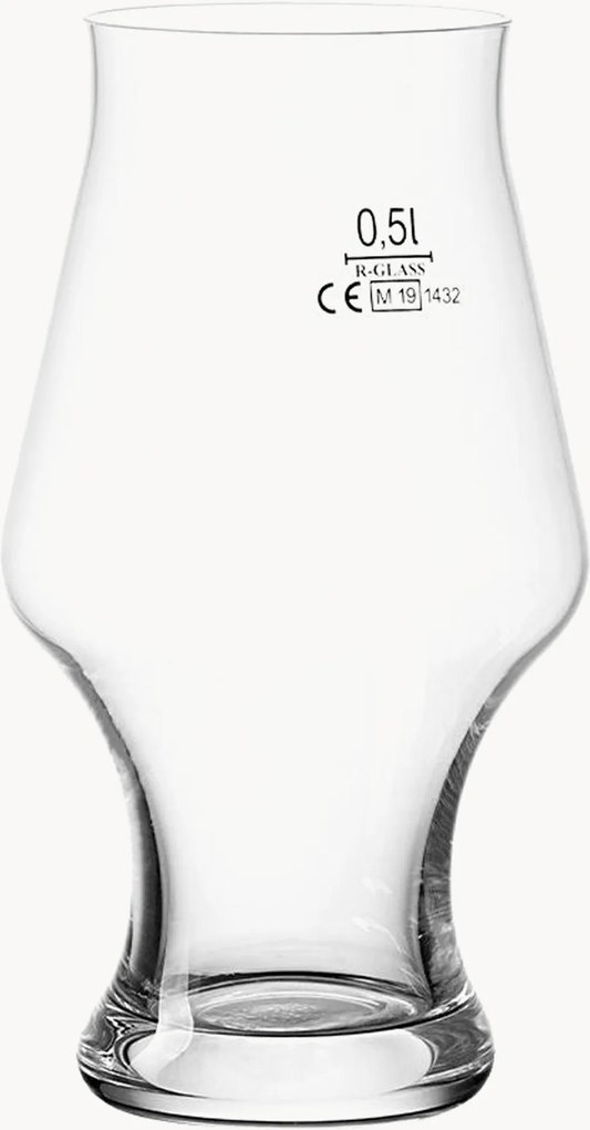 Set di 6 bicchieri da birra in cristallo Lunasol