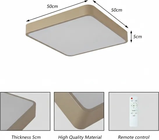 Brilagi - Plafoniera LED POOL LED/48W/230V 3000/4500/6000K 50x50 cm beige