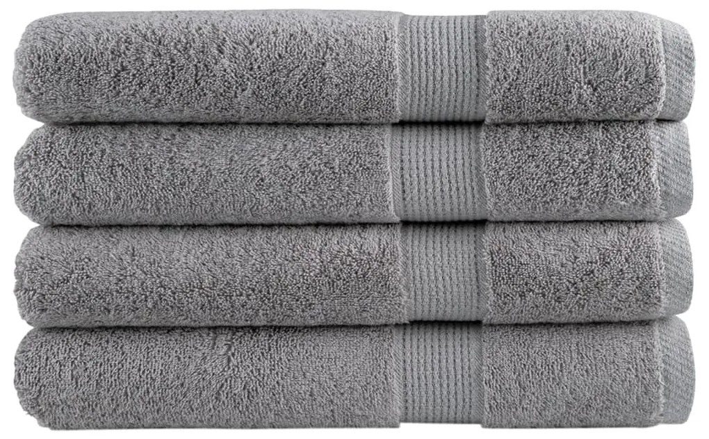 Asciugamani Per Sauna Solund 4 Pz Grigi 80x200cm 600gsm /