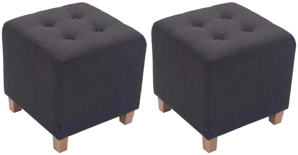 Set Sitzhocker Pharao Confort E Stile - Set Di 2 / Dunkelgrau