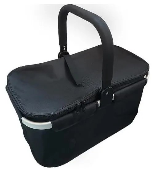 Cestino da campeggio pieghevole per picnic nero