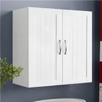 Pensile Armadietto 59.5x31 H 59.5cm in Legno mdf Bianco Bagno Cucina Ufficio