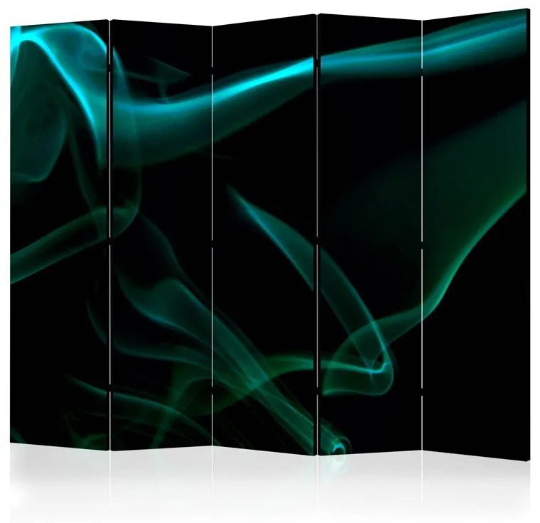 Paravento  Blue smoke waves II [Room Dividers]  Colore Verde, Dimensioni e Misure 225x172