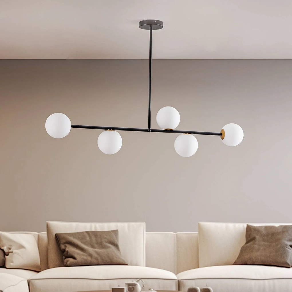 SIGMA Lampada a sospensione Gama 5, 5 luci, nero