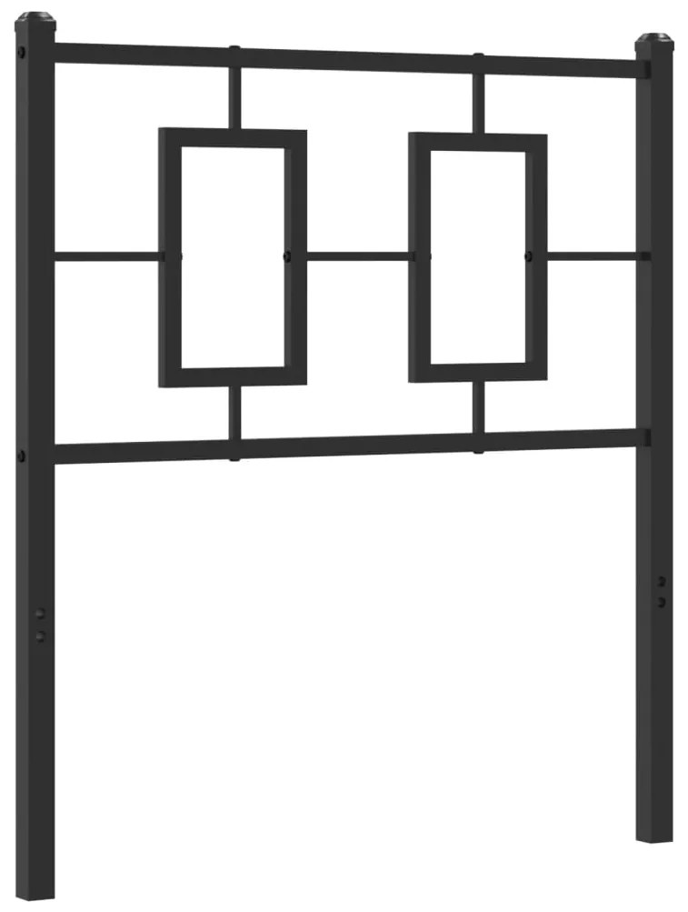 Testiera in metallo nero 80 cm