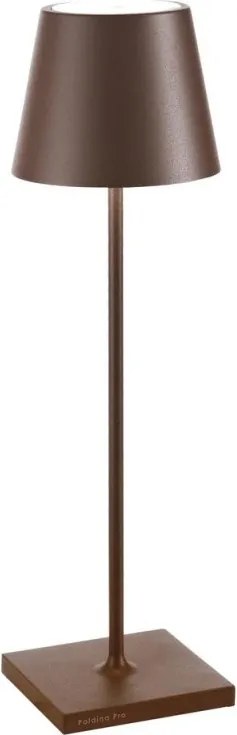 Zafferano Poldina Pro corten lampada per comodino senza fili