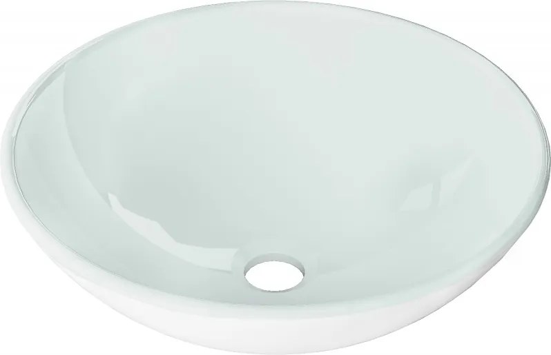 Mexen Mira lavabo da appoggio in vetro 42 x 42 cm, bianco - 24124230