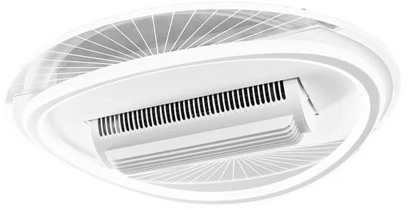 Ventilatore da soffitto Heron bianco, Ø 50 cm, dimmerabile, INTEC