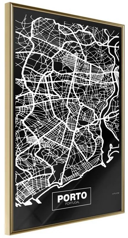 Poster City Map: Porto (Dark)