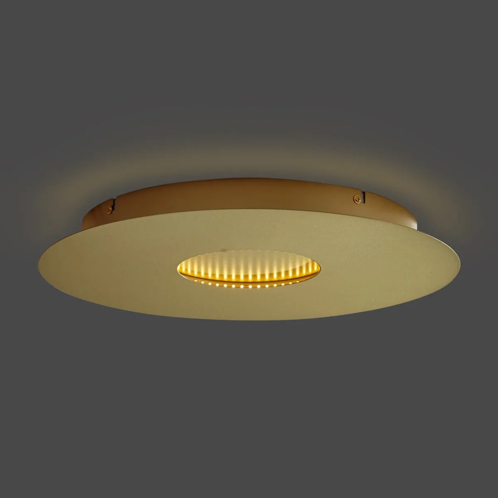 Plafoniera moderna oro 40 cm con LED integrato dimmerabile a 3 fasi - Morning