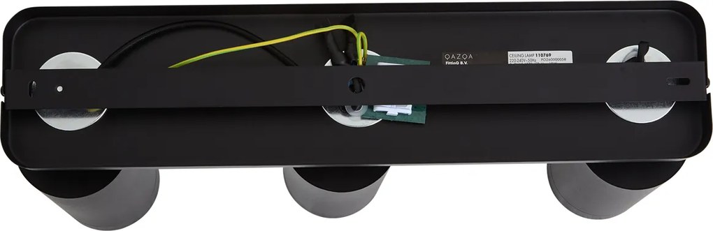 Plafoniera moderna nera 3 luci GU10 70mm - Jeana Luxe