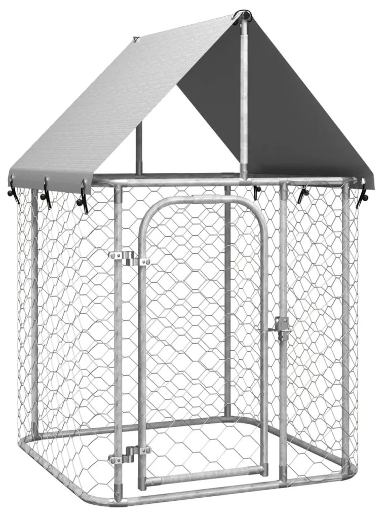 Gabbia Per Cani Da Esterno Con Tetto 100x100x150 Cm /