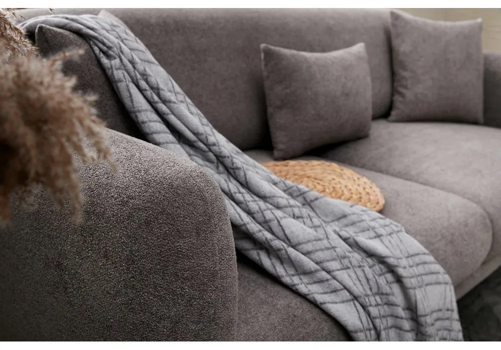 Divano angolare grigio (con penisola a sinistra/con chaise lounge) Simena – Balcab Home