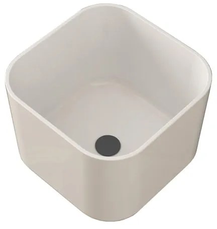 Lavabo da appoggio BADEN HAUS quadrato in ceramica L 40 x H 29 x P 40 cm bianco