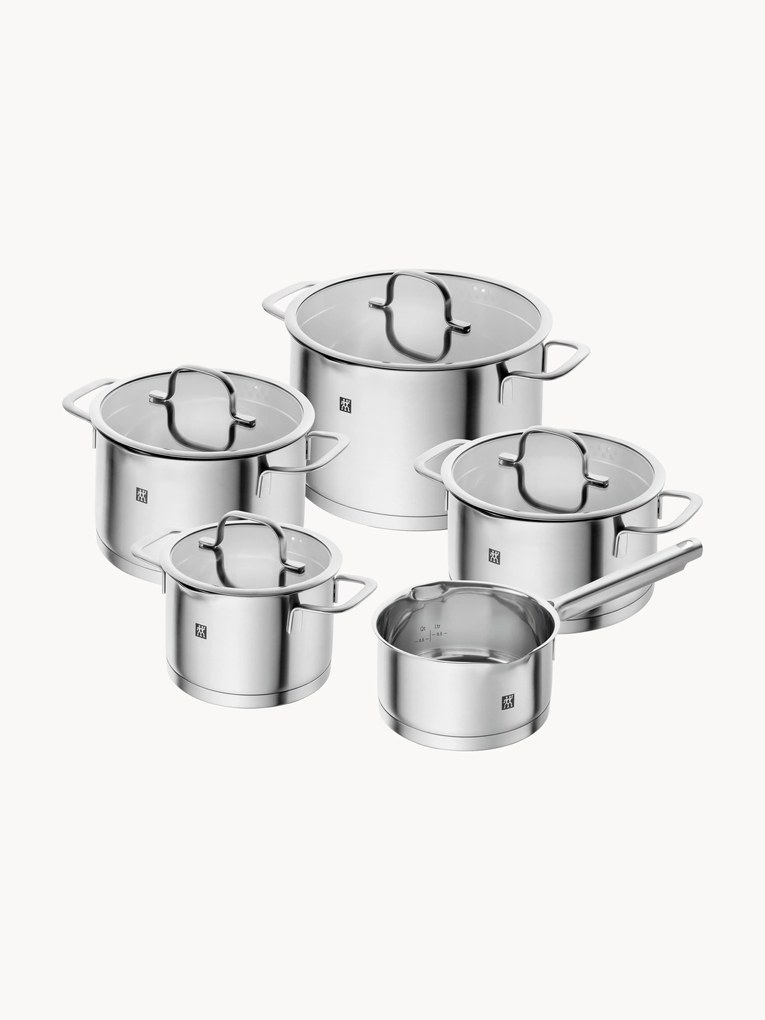 Batteria di pentole in acciaio inossidabile TrueFlow, set di 5