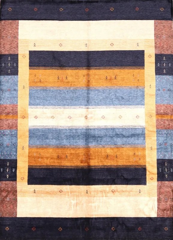 Loribaft Tappeto 170 x 240 Blu (Indian) Realizzato A Mano