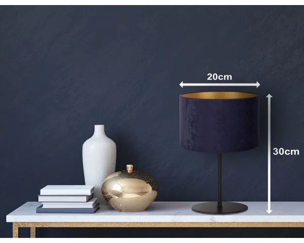 Duolla - Lampada da tavolo ROLLER 1xE14/15W/230V diametro 20 cm blu/oro