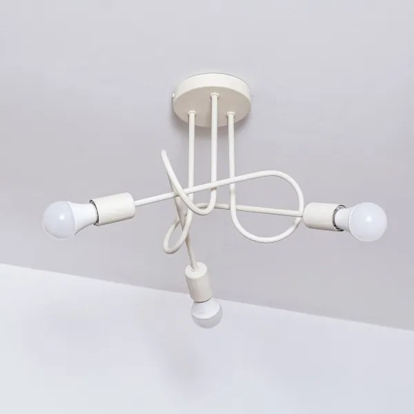Lampadario a soffitto OXFORD 3xE27/15W/230V crema