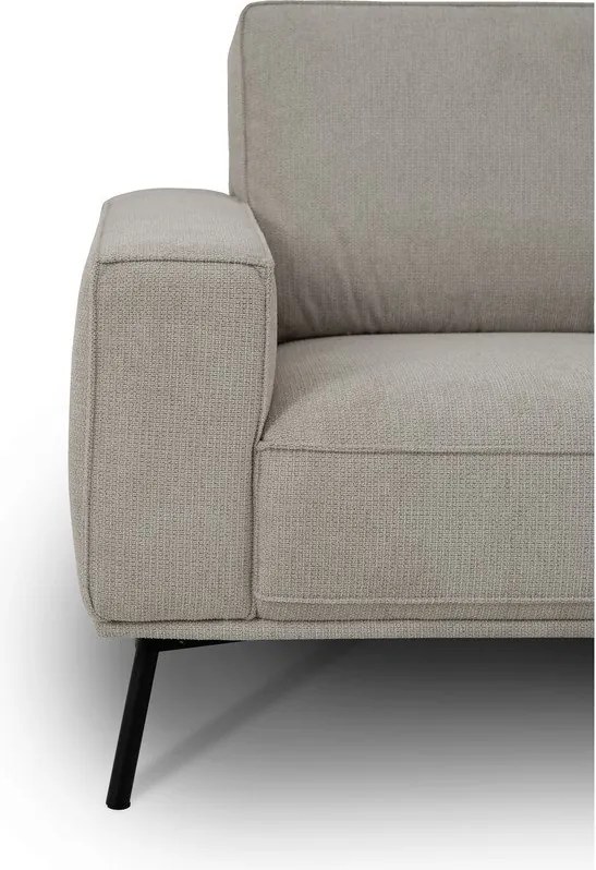 Divano angolare greige (con penisola a destra/a L) con rivestimento in ciniglia Amsterdam – Scandic