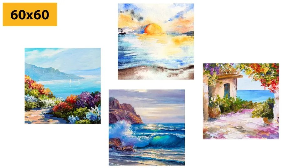 Set di quadri – Mare e spiaggia