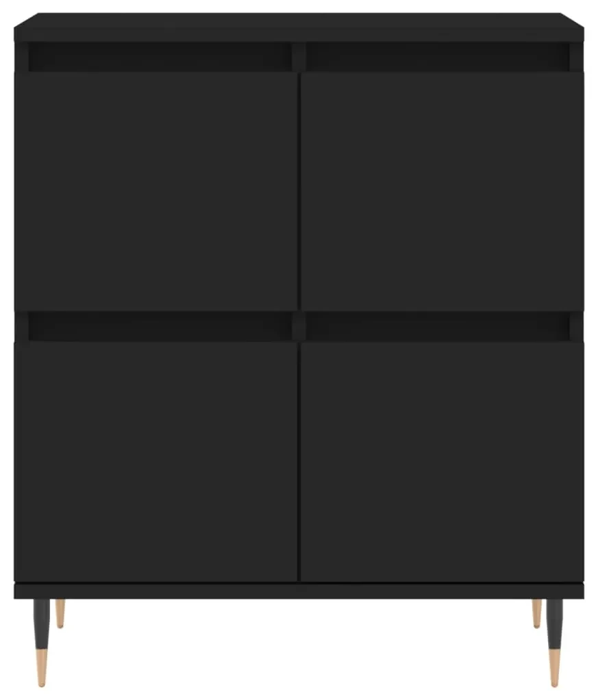 Credenza nero 60x35x70 cm in legno multistrato