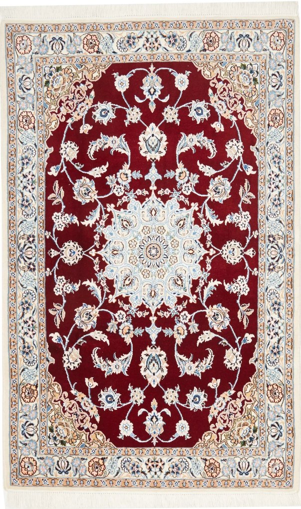 Nain Tappeto persiano 160x100 Rosso (Iran) Annodato A Mano